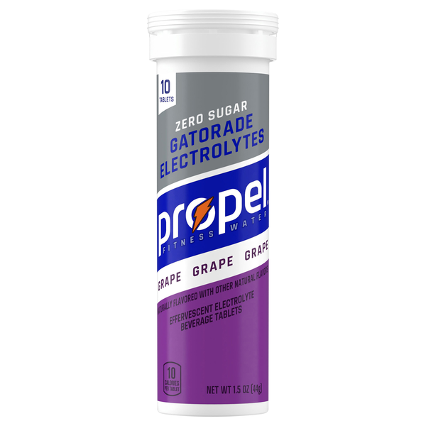 Propel Zero Sugar Grape Flavored Electrolyte Beverage Tablets - 10 ct