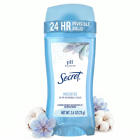 Secret Unscented Antiperspirant Invisible Solid | Stop & Shop