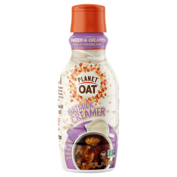 Planet Oat Dairy Free Sweet & Creamy Flavored Oatmilk Coffee Creamer
