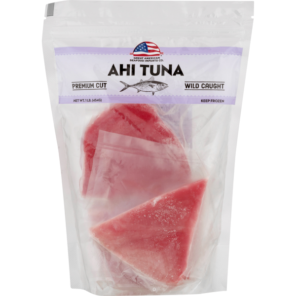 Great American Seafood Wild Caught Ahi Tuna Steaks Previously Frozen