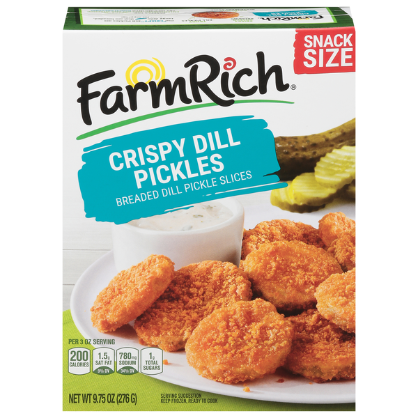 Farm Rich Breaded Crispy Dill Pickles Snack Size Frozen