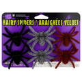 Fun World Hairy Spiders Black/Red/Gray