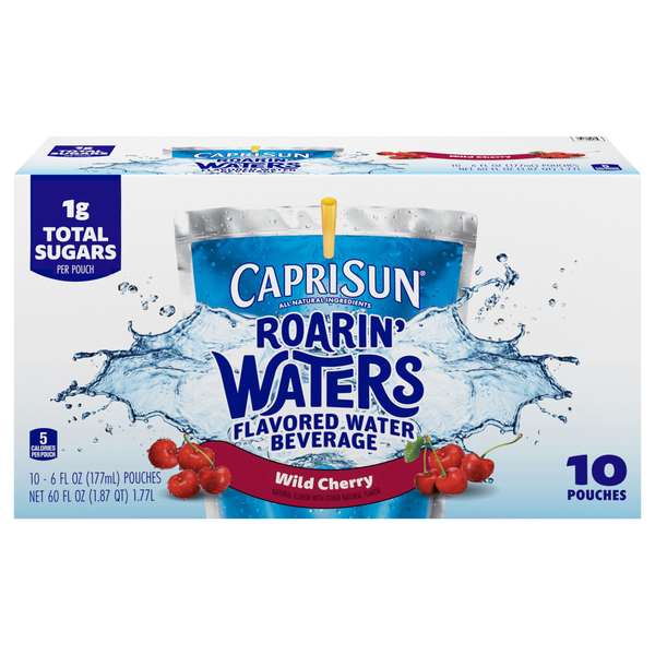 Capri Sun Roarin' Waters Wild Cherry Flavored Beverage Pouches - 10 pk