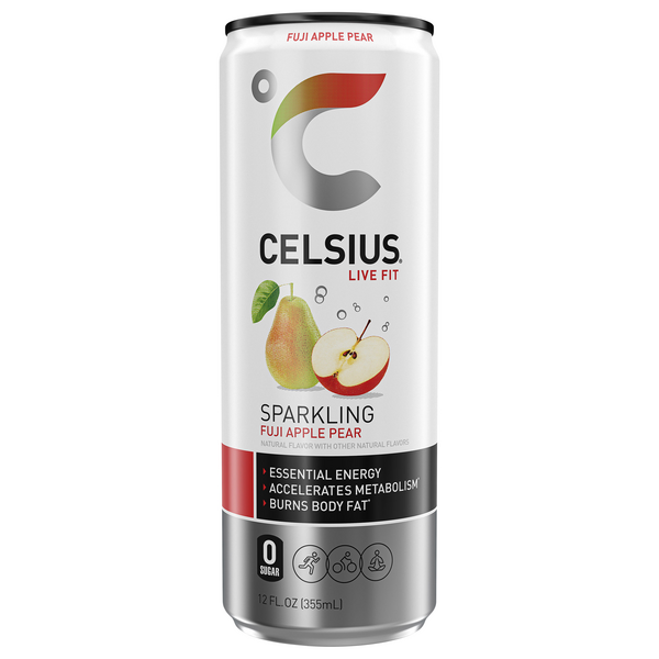 Save on Celsius Live Fit Sparkling Fuji Apple Pear Energy Drink Order