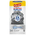 Glad ForceFlex MaxStrength Odor Shield Tall Kitchen Drawstring Bags 13 Gal