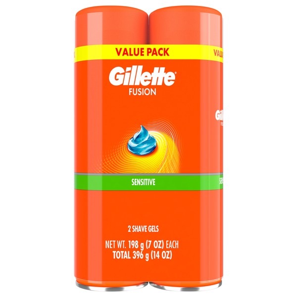 Gillette Fusion Sensitive Shaving Gel - 2 ct