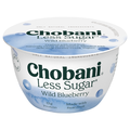 Chobani Less Sugar Low Fat Wild Blueberry Greek Yogurt Cup