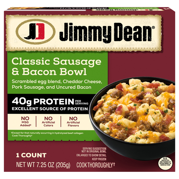 Jimmy Dean Classic Sausage Bacon & Egg Protein Breakfast Bowl Frozen