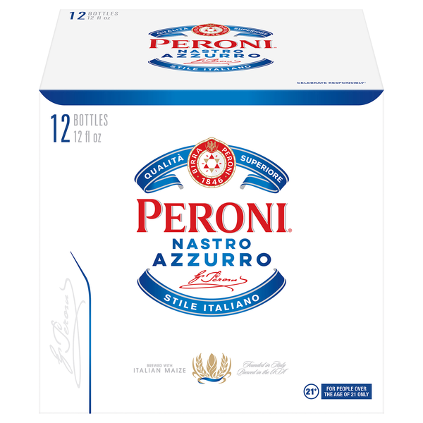 Peroni Nastro Azzurro Beer - 12 pk