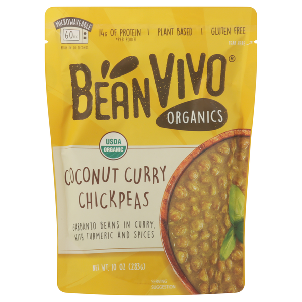 BeanVivo Organics Organic Coconut Curry Chickpeas Microwave