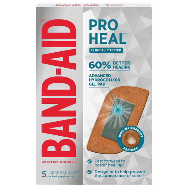 Band-Aid Pro Heal Adhesive Bandages Large