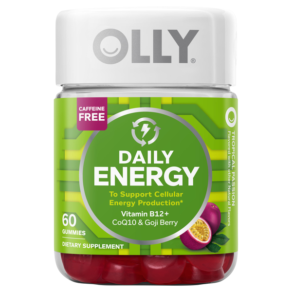 OLLY Daily Energy Tropical Passion Vitamin B12+ CoQ10 & Goji Berry Gummies