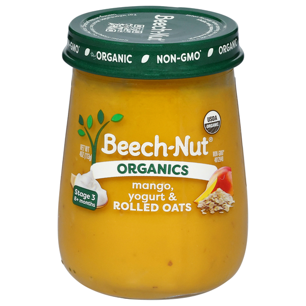 Beech-Nut Organics Stage 3 Baby Food Mango Yogurt + Rolled Oats