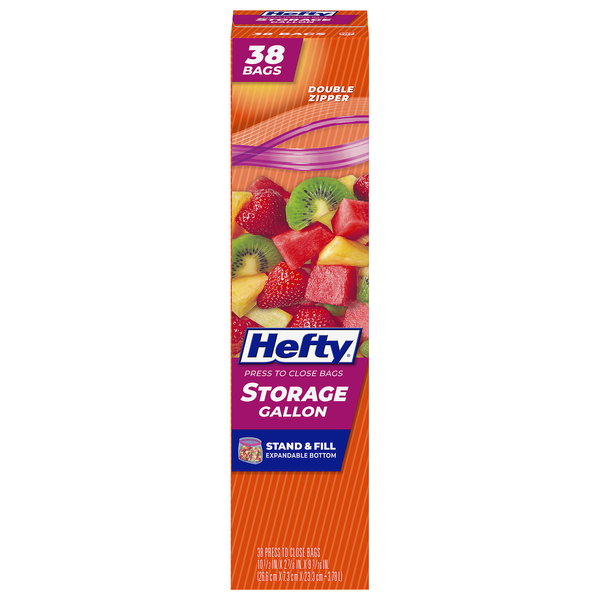 Hefty Double Zipper Gallon Freezer Bags