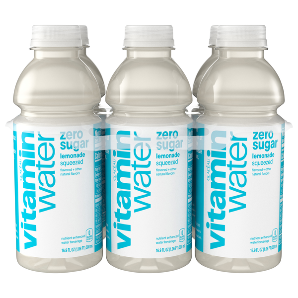 vitaminwater Zero Sugar Squeezed Lemonade Enhanced Water Beverage - 6 pk