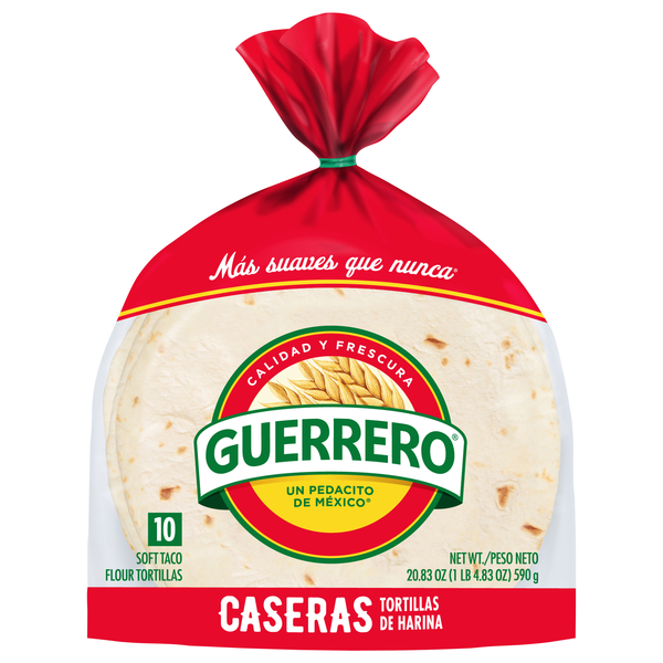 Guerrero Soft Taco Flour Tortillas 8 Inch - 10 ct