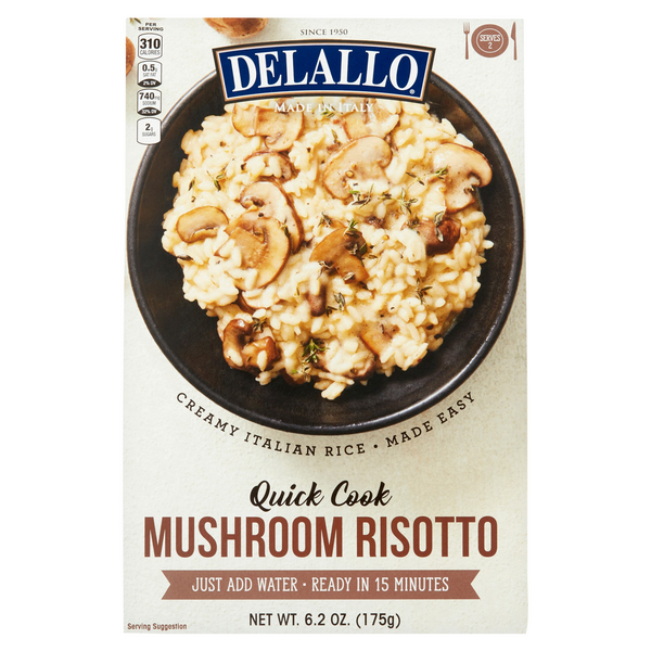 DeLallo Quick Cook Mushroom Risotto Italian Rice
