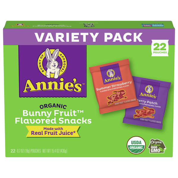 Save on Annie's Organic Variety Pack Bunny Fruit Flavored Snacks 22