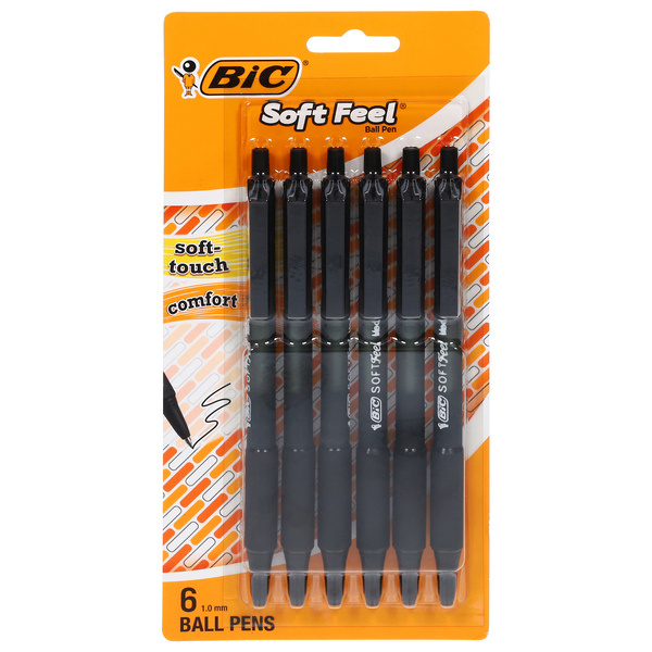 BIC Soft Feel 1.0 mm Ball Pens Black Ink