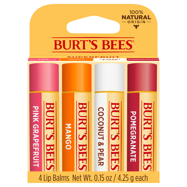 Burt's Bees Superfruit Moisturizing Lip Balms Variety Pack - 4 ct