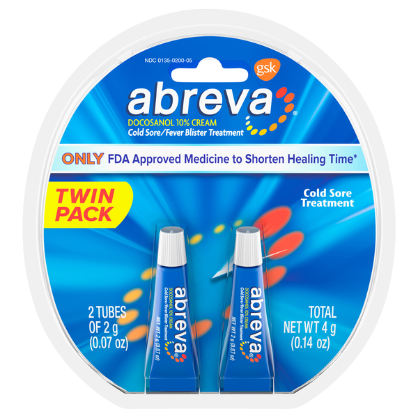 Abreva Cold Sore/Fever Blister Treatment - 2 ct