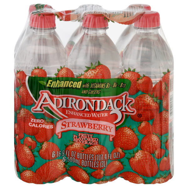 Adirondack Strawberry Enhanced Water - 6 pk