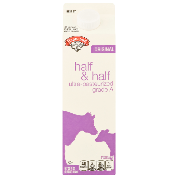 Hannaford Original Half & Half Cream