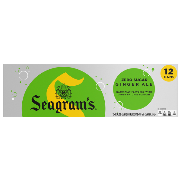 Seagram's Diet Ginger Ale Soda Caffeine Free - 12 pk