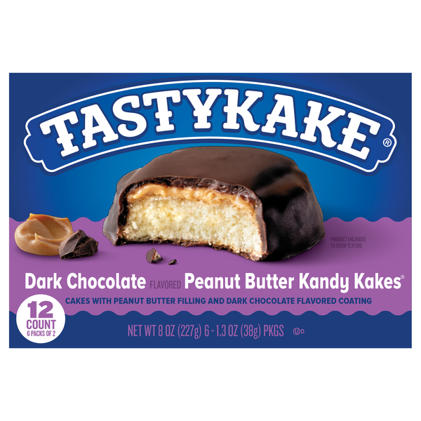 Tastykake Dark Chocolate Peanut Butter Kandy Kakes 2 ea - 6 ct