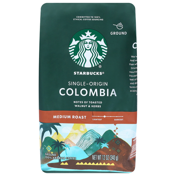 Starbucks Single-Origin Colombia Medium Roast Ground Coffee