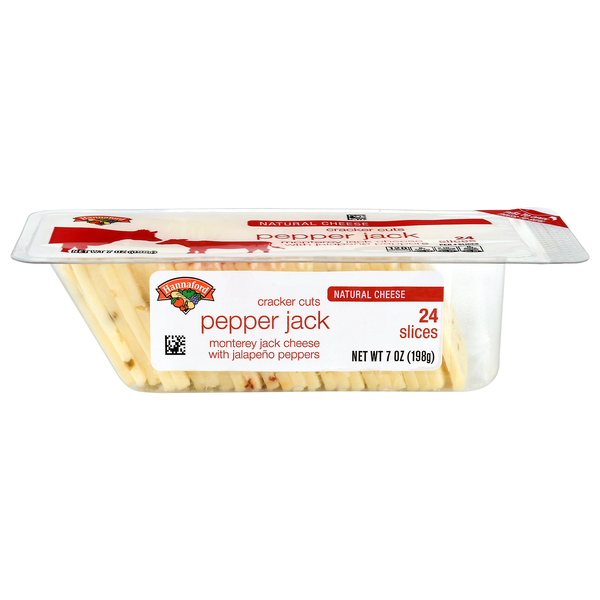 Hannaford Pepper Jack Cheese Cracker Cut Slices - 24 ct