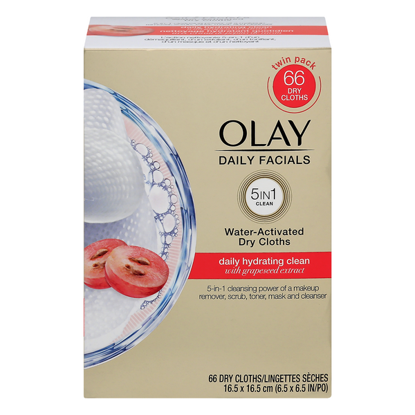 Save on Olay Daily Facials Daily Hydrating Cleansing Dry Cloths Order