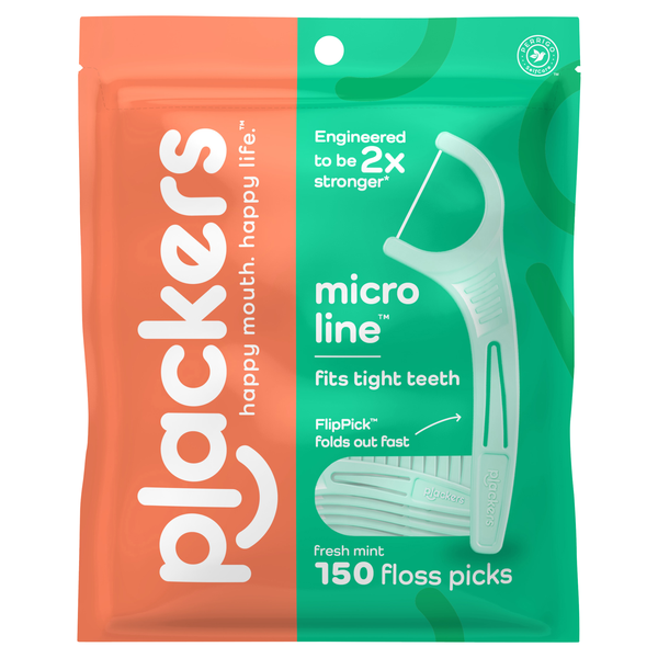 Plackers Micro Line Fresh Mint Floss Picks