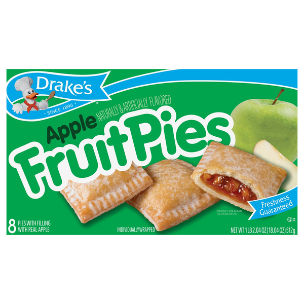 Drake's Apple Fruit Pies - 8 ct