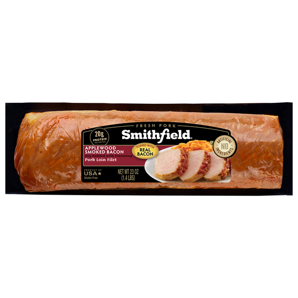 Smithfield Applewood Smoked Bacon Dry Rubbed Marinated Pork Loin Filet