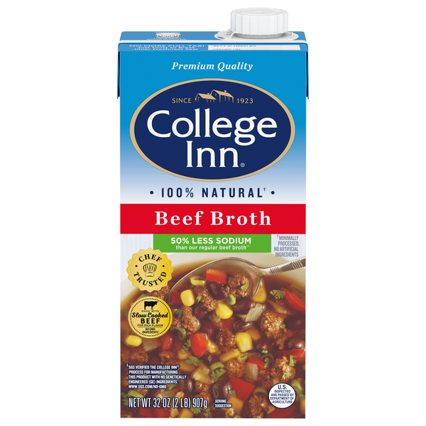 College Inn 100% Natural 50% Less Sodium Beef Broth