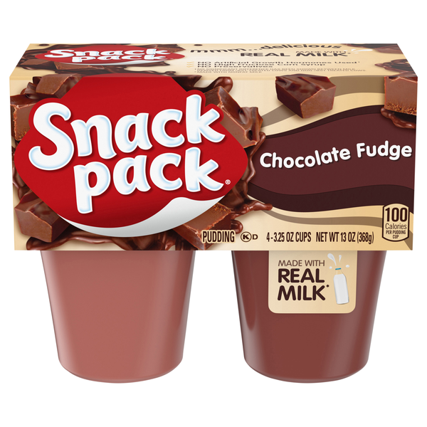 Snack Pack Chocolate Fudge Pudding Cups - 4 ct