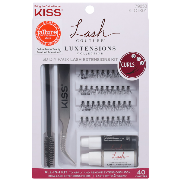 Kiss Luxtensions 3D DIY Lash Extension Kit with Adhesive 79853