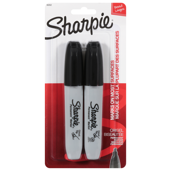 Sharpie Permanent Markers Broad Large Chisel Tip Black