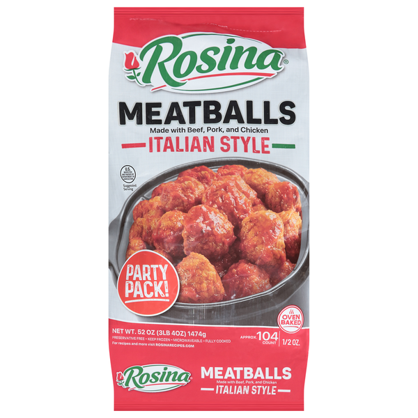 Rosina Italian Style Meatballs - apx 104 ct Frozen
