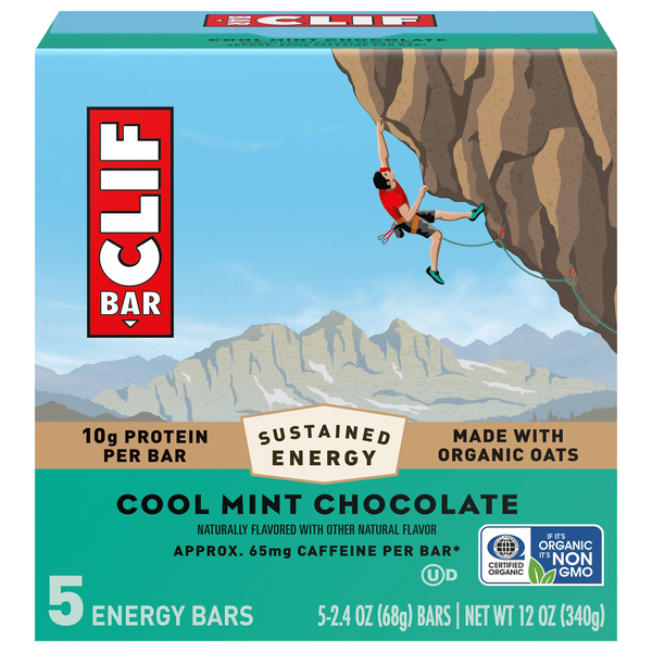 CLIF Cool Mint Chocolate Energy Bar - 5 ct