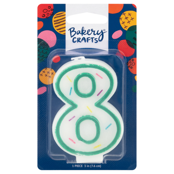Bakery Crafts Green Birthday Candle #8