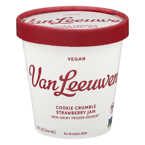 Save on Van Leeuwen NonDairy Frozen Dessert Cookie Crumble Strawberry