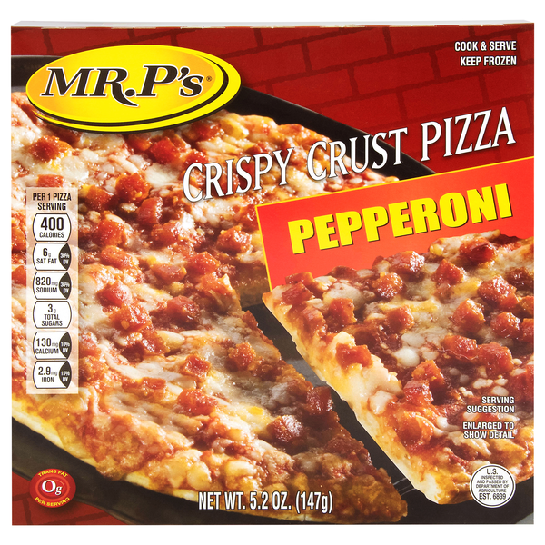 Mr. P's Crispy Crust Pepperoni Pizza Frozen