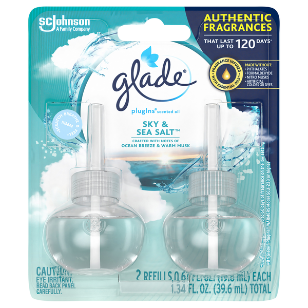 Glade plugIns Sky & Sea Salt Scented Oil Refills - 2 ct