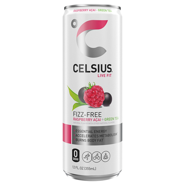 Celsius Live Fit Raspberry Acai + Green Tea Energy Drink