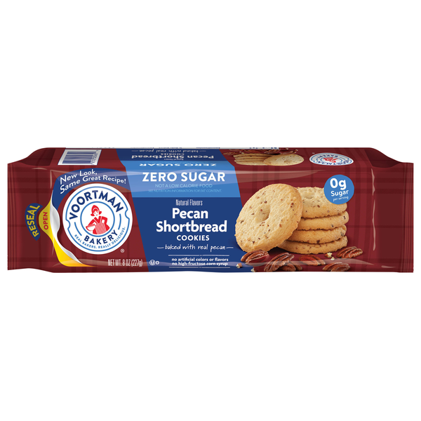 Voortman Zero Sugar Pecan Shortbread Cookies
