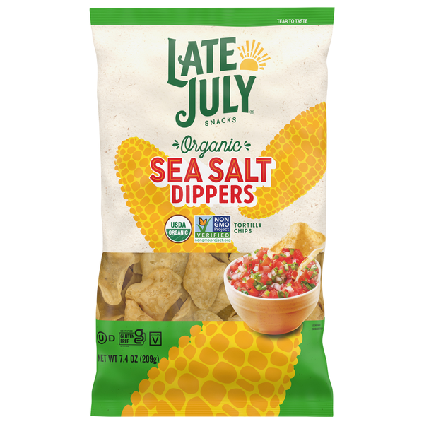 Late July Organic Gluten Free Sea Salt Dippers Tortilla Chips