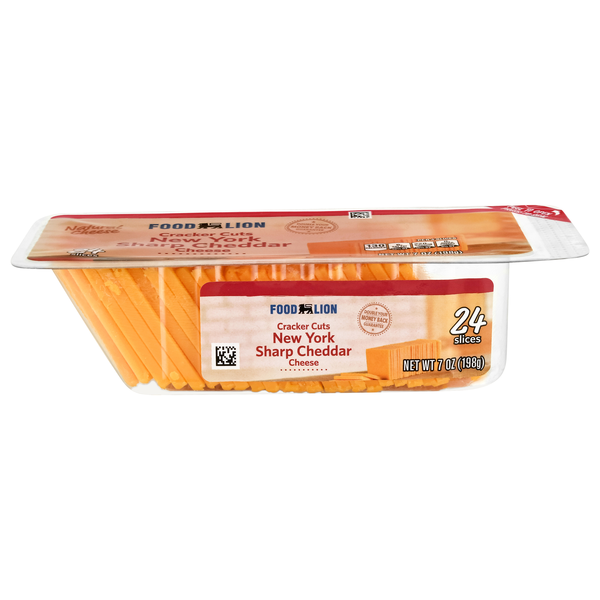 Food Lion New York Sharp Cheddar Cheese Cracker Cuts - 24 ct
