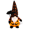 Smart Living Halloween Gnome Decor Black Hat w/Orange Spots